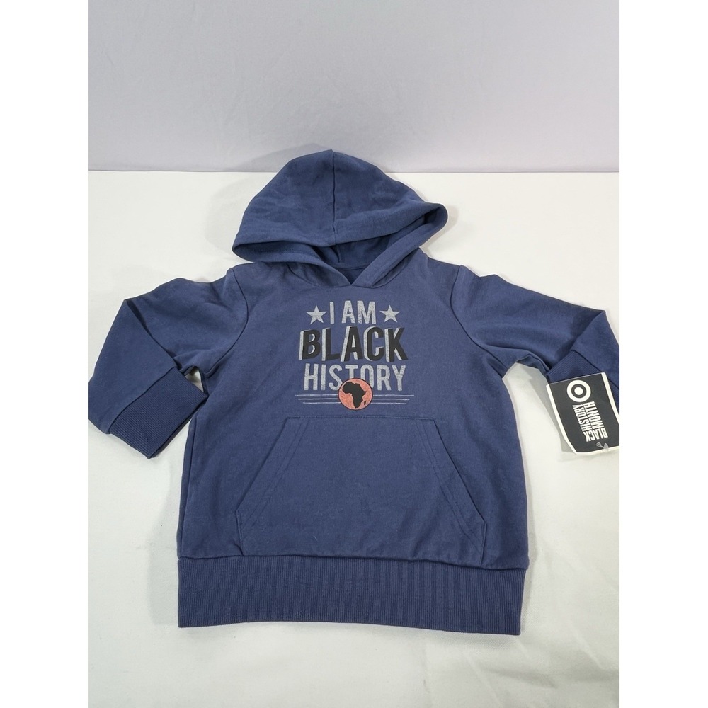 Well Worn Toddler Hoodie I Am Black History Blue Pullover Sweatshirt 2T